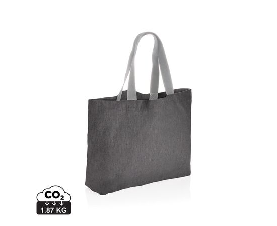 Grand sac tote en toile 240 g/m² recyclée non teintée Aware™ Antracite - XD Collection P762.958