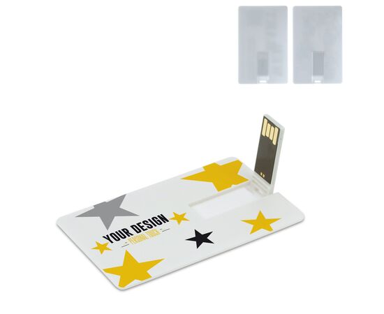 USB flash drive creditcard 16GB White - empty LT26304-N0001