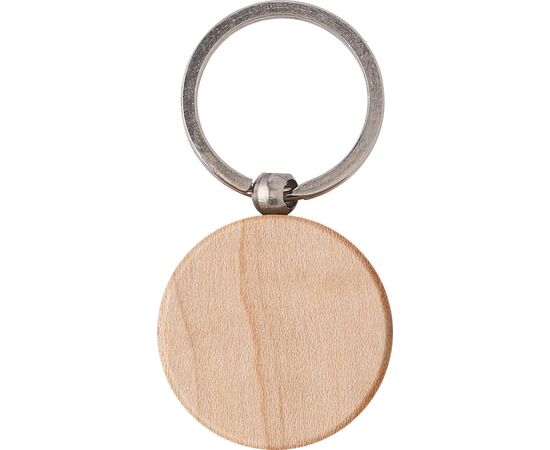 Houten sleutelhanger May Bruin -  9291.011.Rond