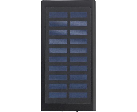 Power bank solaire en aluminium, 8 000mAh Adriana Noir -  9150.001