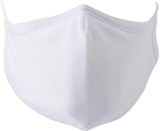 Katoen en polyester, herbruikbaar mondkapje Riyan Wit -  423316.002