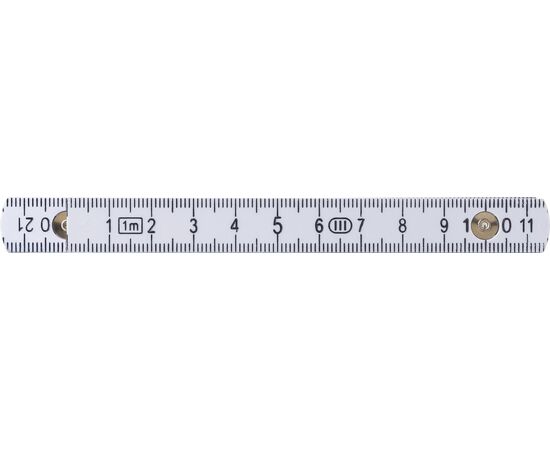 Mètre-pliant en plastique d'1 m Leon Blanc -  710433.002