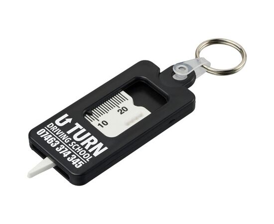 Porte-clés vérificateur de structures de pneu Kym Noir - Unbranded 21084900