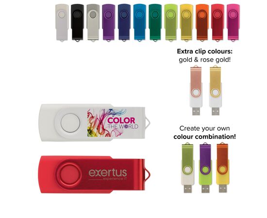 USB stick 2.0 Twister 8GB Donker groen - empty LT26403-N0030
