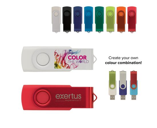 Clé USB 16GB Flash drive Twister Blanc - empty LT26404-N0001