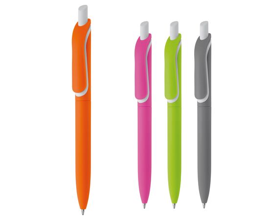 Kugelschreiber Click-Shadow Soft-Touch Hergestellt in Deutschland Grau -  LT80120-N0061