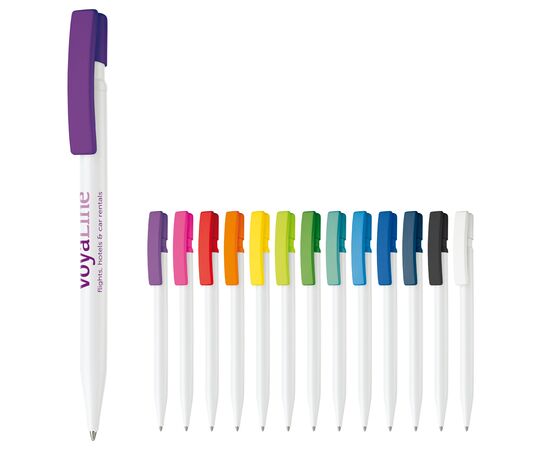 Balpen Nash hardcolour Wit, Zwart -  LT80815-N0102