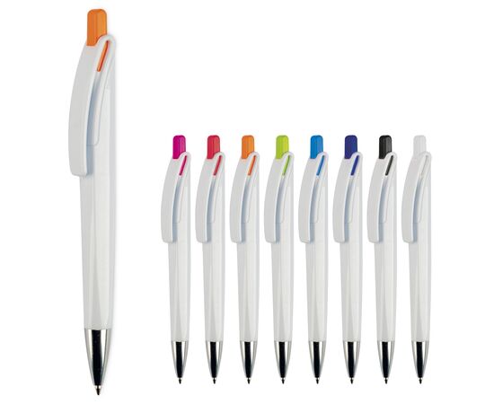 Ball pen Riva hardcolour White, White -  LT80835-N0101