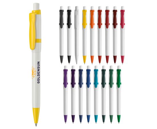 Ball pen Olly hardcolour White, Green - Stilolinea LT80940-N0131