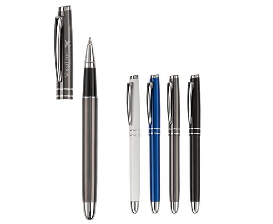 Aluminium Rollerball mit 2 Ringen Weiß -  LT81155-N0001