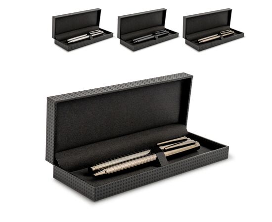 Parure de stylo bille et rollerball Dallas en coffret cadeau Argent -  LT82152-N0005