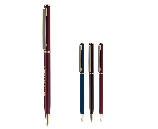 Metallkugelschreiber Slim mit Gold Applikation Blau -  LT87060-N0011