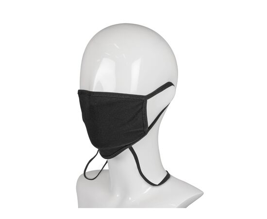 Reusable face mask with neck strap Made in Europe Black -  LT93958-N0002