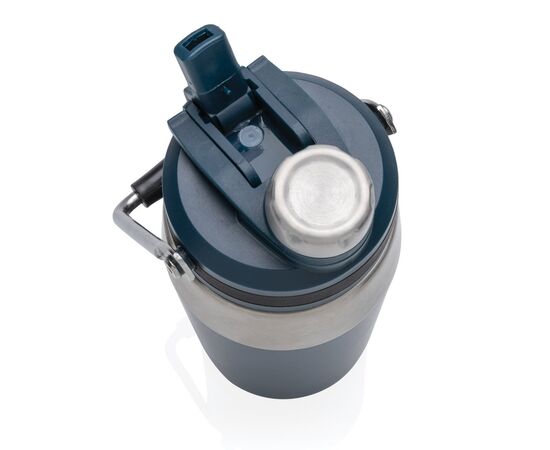Bouteille isotherme 500ml avec bouchon double fonction Bleu foncé - XD Collection P436.975