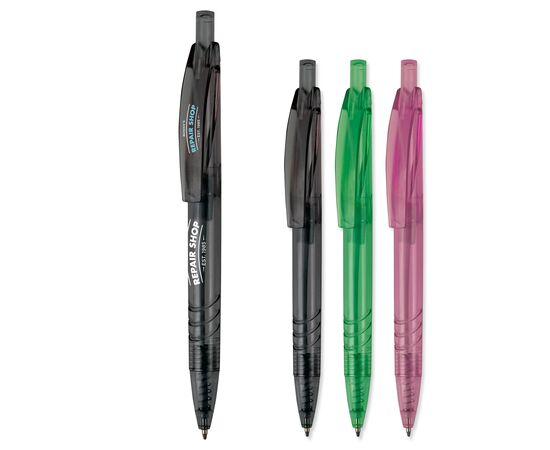 Kugelschreiber aus R-PET-Material  Transparent, Grün -  LT87547-N0431