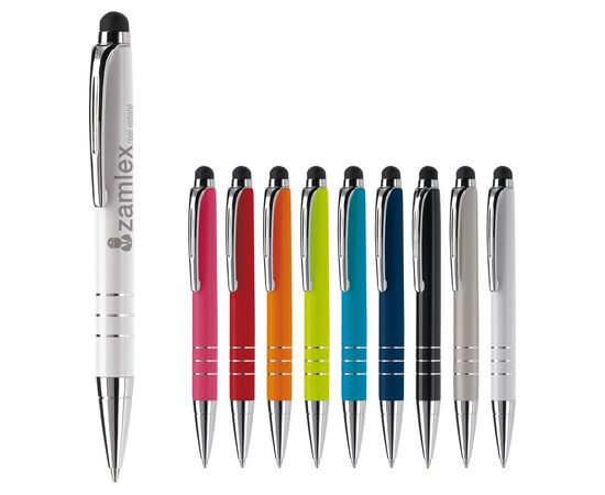 Balpen stylus metaal Wit -  LT87558-N0001