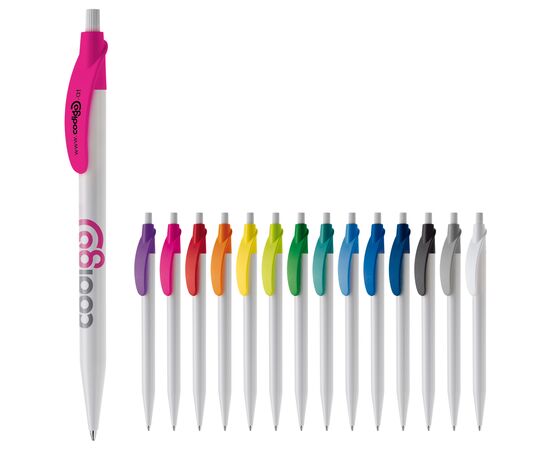 Kugelschreiber Cosmo Hardcolour Weiss, Weiss -  LT87612-N0101