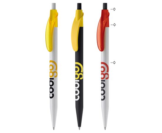 Cosmo ball pen combi White, Transparent, Fluor assorti -  LT87618-N0999