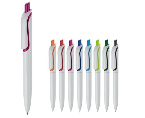 Stylo bille Click Shadow Fabriqué en Allemagne Wit, Donker Roze -  LT87864-N0178