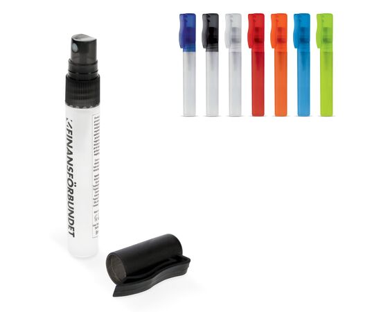 Hand cleaning spray with clip 8ml Transparent, Black -  LT90345-N0402