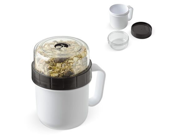 Mug déjeuner à emporter 520+230ml Blanc -  LT90410-N0001