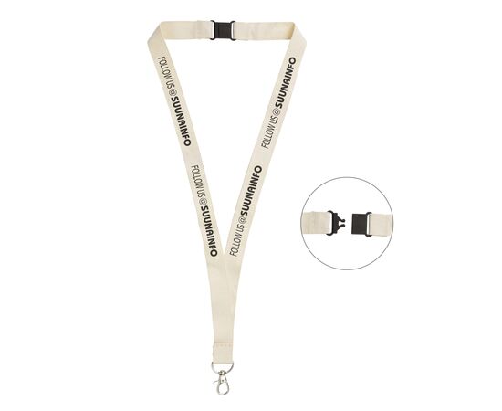 Lanyard coton biologique Écru -  LT90882-N0054