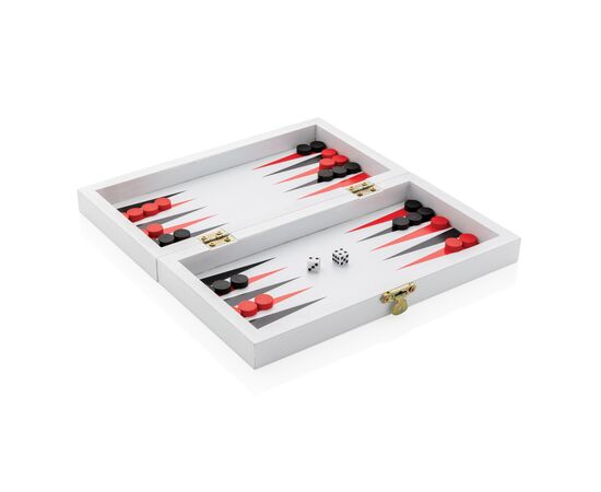 Deluxe 3-in-1 board game in wooden box White - XD Collection P940.053