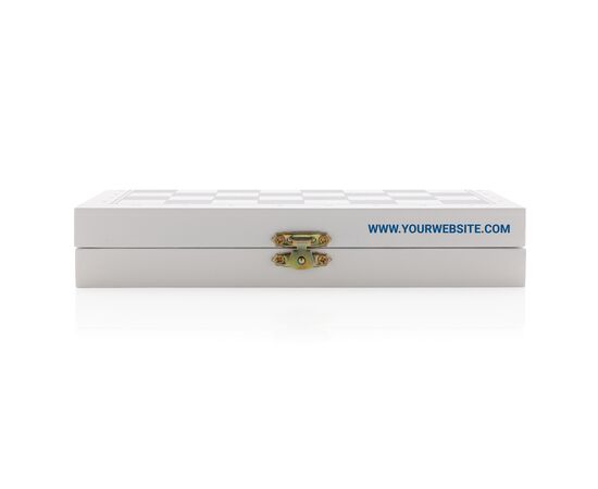 Deluxe 3-in-1 board game in wooden box White - XD Collection P940.053
