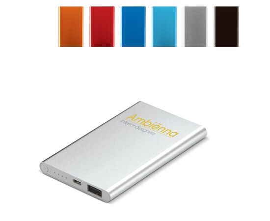 Slim Powerbank 4000mAh Lichtblauw - empty LT91174-N0012