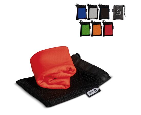 Serviette rafraichissante en R-PET  30X80cm Noir, Noir -  LT91204-N0202