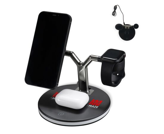  Base de recharge sans fil pour Airpods, Apple watch et Magsafe 15W Noir -  LT91240-N0002