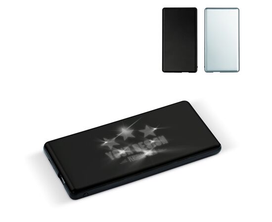 Light-up logo powerbank 4.000mAh Black, Black -  LT91288-N0202