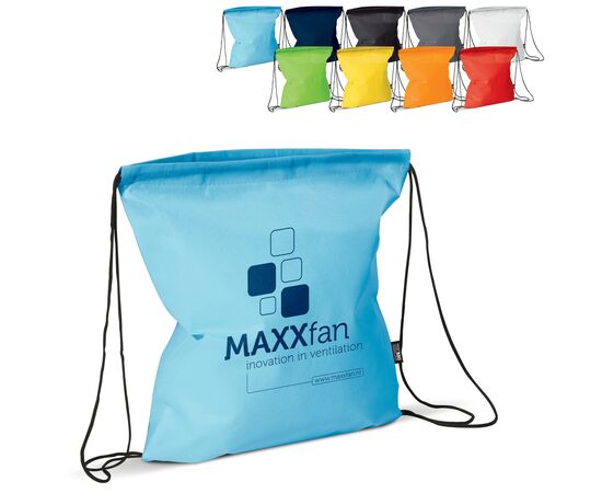 Drawstring bag non-woven 75g/m² Black -  LT91602-N0002