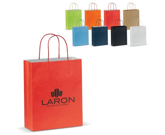 Mittlere Papiertasche im Eco Look 120g/m² Weiß -  LT91717-N0001 Mittlere Papiertasche im Eco Look 120g/m² Weiß -  LT91717-N0001