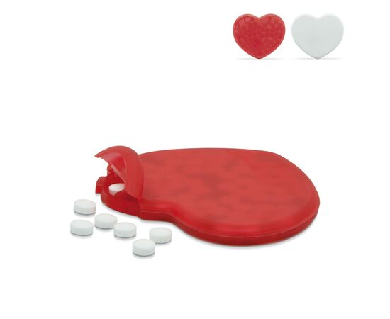 Pfefferminzdose Herz Ecru, Rot -  LT91773-N5421