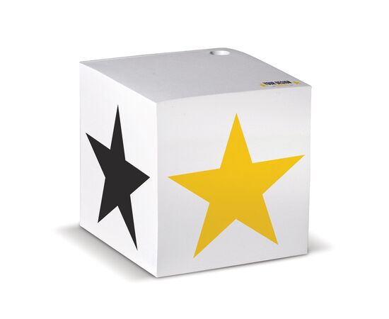 Cube pad with hole, 10x10x10cm White - empty LT91801-N0001