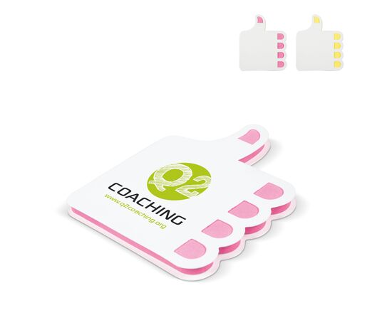 Zelfklevende memoblaadjes Thumbs-up Wit, Geel -  LT91824-N0141