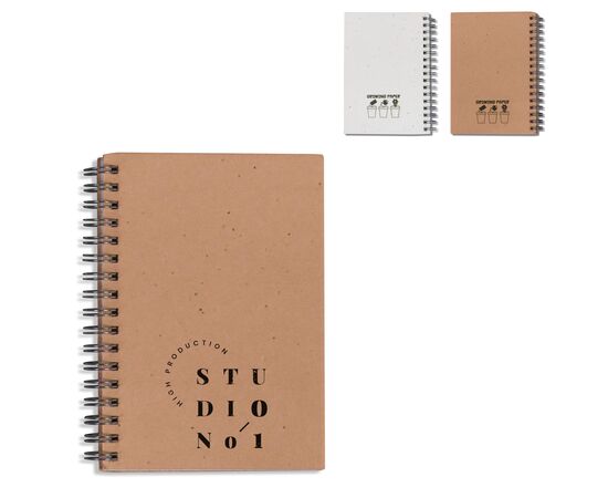 Seed paper spiral notebook White -  LT92526-N0001