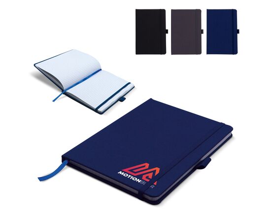 Notizbuch DIN A5 aus R-PET-Material Schwarz -  LT92528-N0002