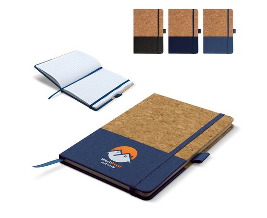Kurk notitieboek A5 Lichtblauw -  LT92529-N0012