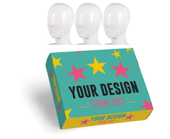 Set of 3 face masks in custom made gift box White -  LT93960-N0001