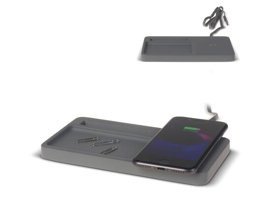 Limestone Desk organizer with wireless charger 5W Grijs -  LT95045-N0061