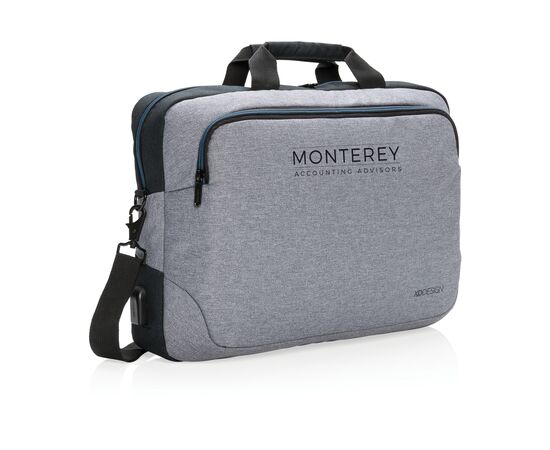 Sacoche pour ordinateur portable 15” Arata Gris, Noir - XD Design P762.182