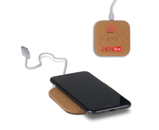Square cork Wireless charger 5W Nature -  LT95069-N0094