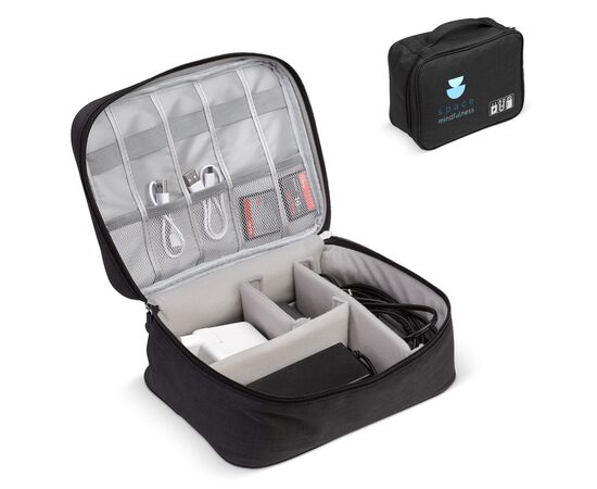 Trousse de voyage pour câbles et chargeurs Noir -  LT95170-N0002