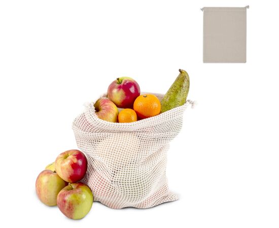 Reusable food bag OEKO-TEX® natural cotton 25x30cm Ecru -  LT95206-N0054