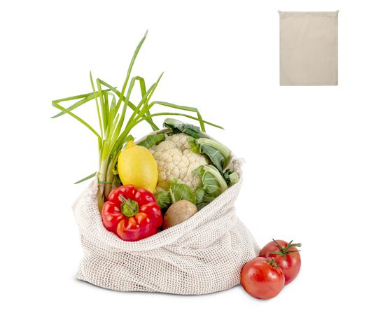 Reusable food bag OEKO-TEX® natural cotton 40x45cm Ecru -  LT95210-N0054