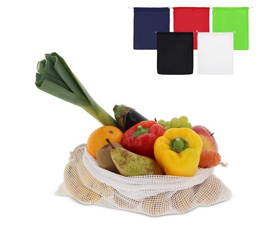 Wiederverwendbare Lebensmitteltasche OEKO-TEX® Baumwolle 40x45cm Schwarz -  LT95211-N0002
