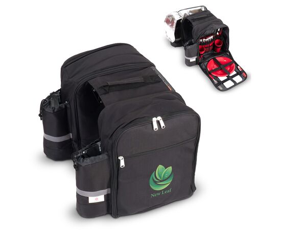 Dubbele picknick fietstas Zwart -  LT95907-N0002 Dubbele picknick fietstas Zwart -  LT95907-N0002