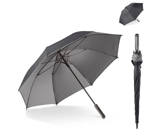 Deluxe 25 double canopy umbrella auto open Black, Grey -  LT97101-N0261